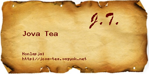 Jova Tea névjegykártya